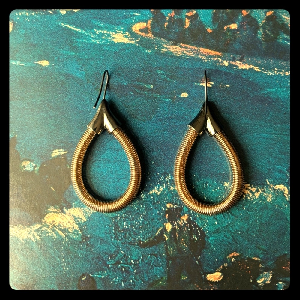 Funky Metal Spring Earrings